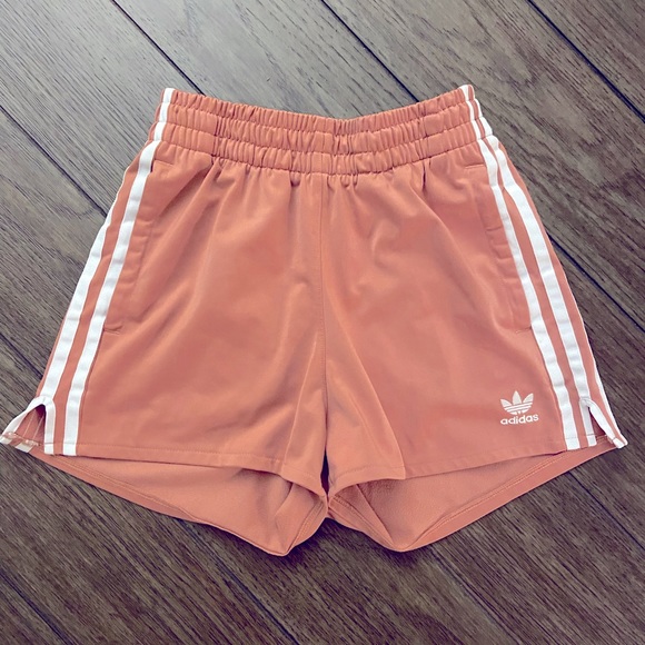 Salmon Pink Adidas Originals Shorts - Picture 1 of 3